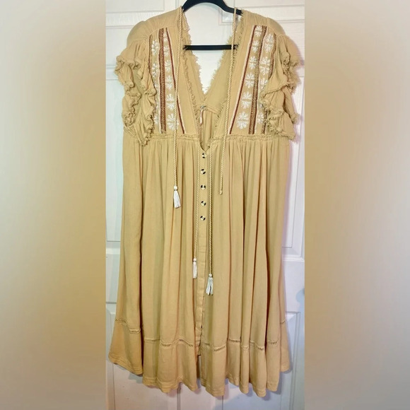 Free People Garbanzo Bean Midi Dress- Size Medium - Picture 3 of 7